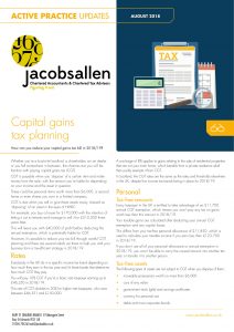 Capital gains tax planning