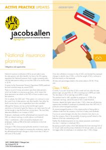 National insurance planning - Jacobs Allen