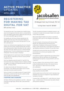 Registering for making tax digital for vat