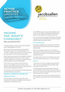 Income Tax: What's Changing - January 2023